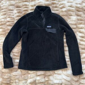 Black Patagonia Re-Tool Half-Snap Pullover